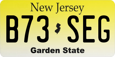 NJ license plate B73SEG