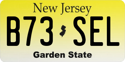 NJ license plate B73SEL
