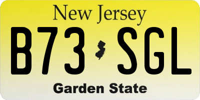 NJ license plate B73SGL