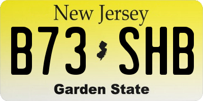 NJ license plate B73SHB