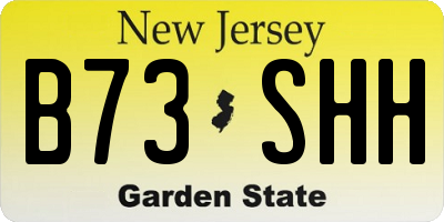 NJ license plate B73SHH