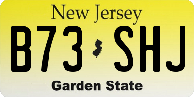 NJ license plate B73SHJ