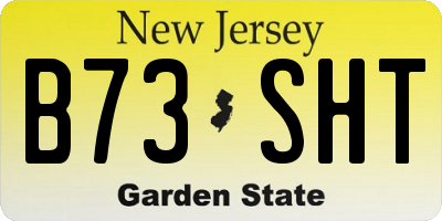 NJ license plate B73SHT