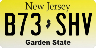 NJ license plate B73SHV