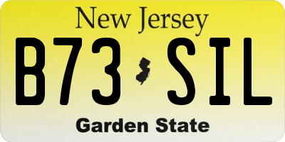 NJ license plate B73SIL
