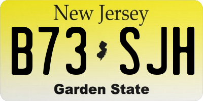 NJ license plate B73SJH