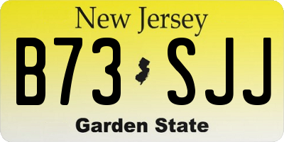 NJ license plate B73SJJ