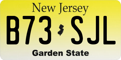 NJ license plate B73SJL