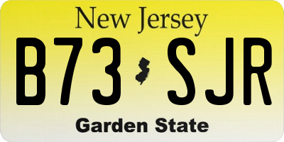 NJ license plate B73SJR