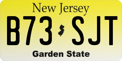 NJ license plate B73SJT