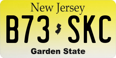 NJ license plate B73SKC