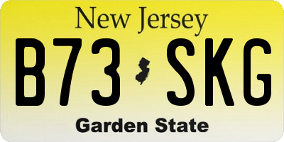 NJ license plate B73SKG