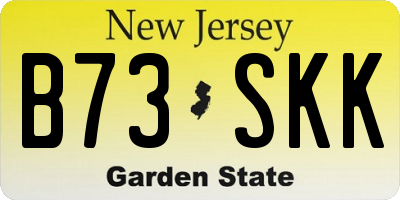 NJ license plate B73SKK