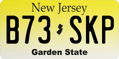 NJ license plate B73SKP