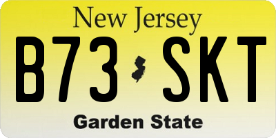 NJ license plate B73SKT
