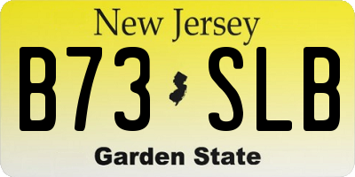 NJ license plate B73SLB