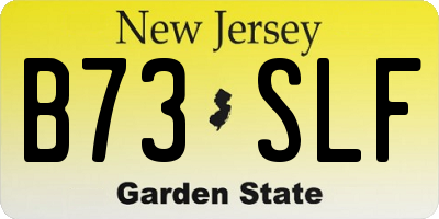 NJ license plate B73SLF