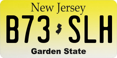 NJ license plate B73SLH