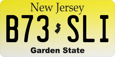 NJ license plate B73SLI