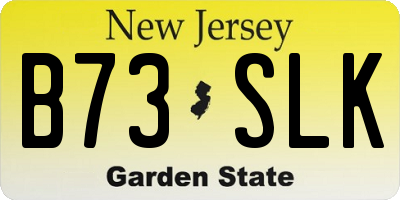 NJ license plate B73SLK