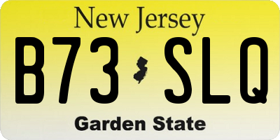 NJ license plate B73SLQ