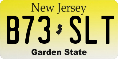 NJ license plate B73SLT