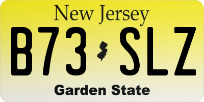 NJ license plate B73SLZ