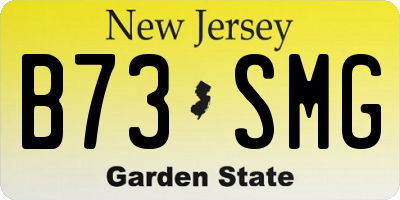 NJ license plate B73SMG