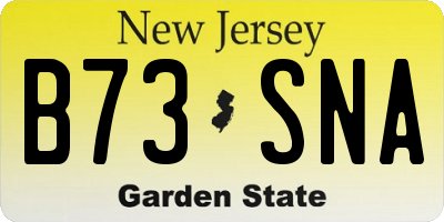 NJ license plate B73SNA