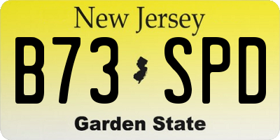 NJ license plate B73SPD