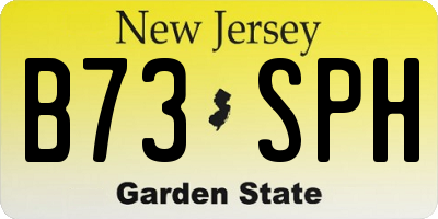 NJ license plate B73SPH