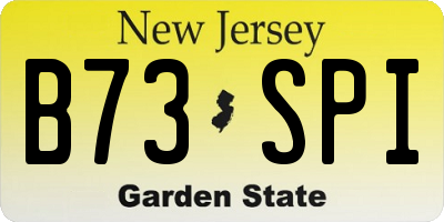 NJ license plate B73SPI