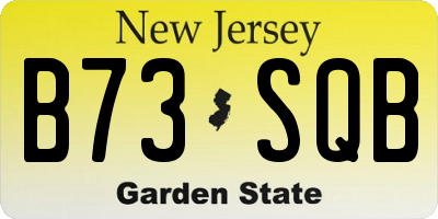 NJ license plate B73SQB
