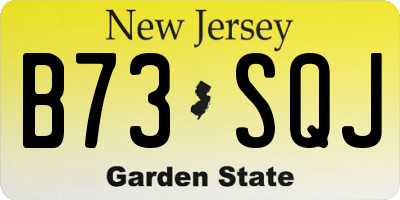 NJ license plate B73SQJ