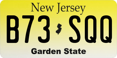 NJ license plate B73SQQ