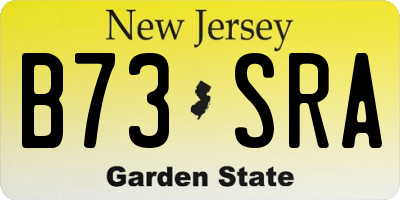 NJ license plate B73SRA