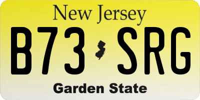 NJ license plate B73SRG