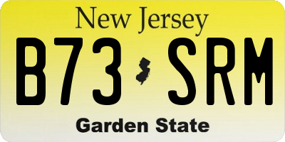 NJ license plate B73SRM