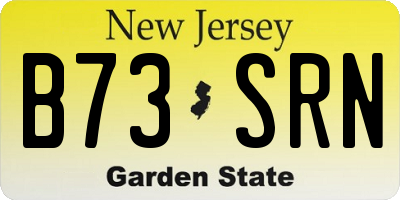 NJ license plate B73SRN