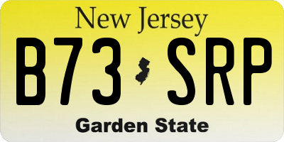NJ license plate B73SRP