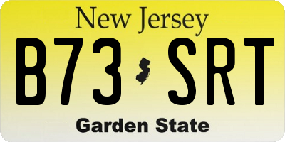NJ license plate B73SRT