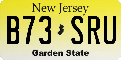 NJ license plate B73SRU