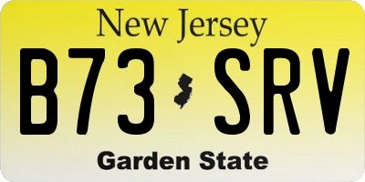 NJ license plate B73SRV