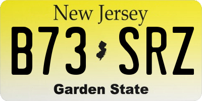 NJ license plate B73SRZ