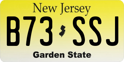 NJ license plate B73SSJ