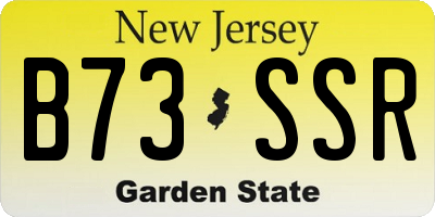 NJ license plate B73SSR