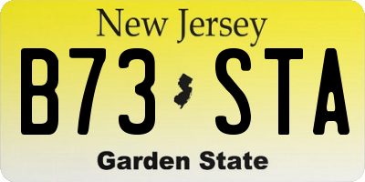 NJ license plate B73STA