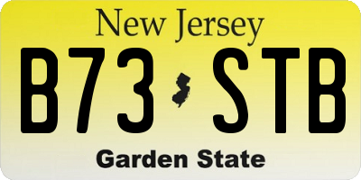 NJ license plate B73STB