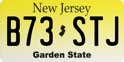 NJ license plate B73STJ