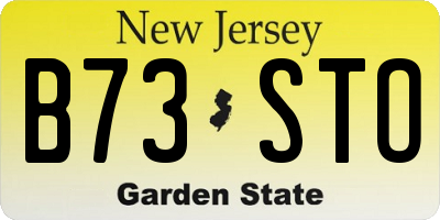 NJ license plate B73STO